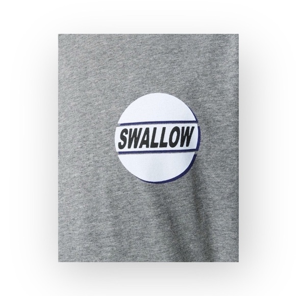 new McQ • Alexander McQueen ★ Swallow Graphic Tee T Shirt ★ Heather Grey ★ Large - Picture 12 of 16